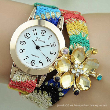 Los relojes de pulsera más populares para las niñas moda adolescente reloj de pulsera de flores